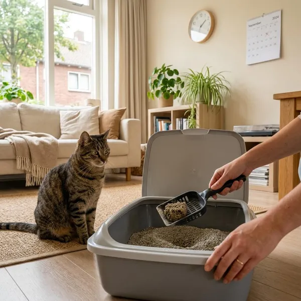 hoe vaak kattenbak verschonen