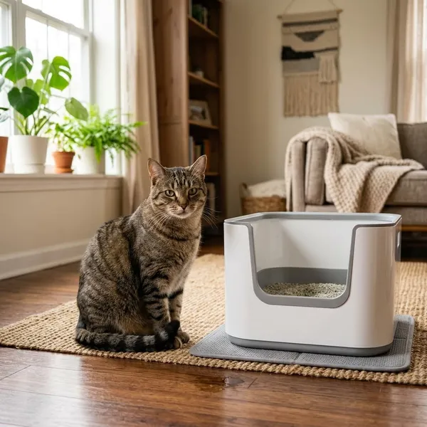Kattenbak aanpassen als een kat naast de kattenbak plast